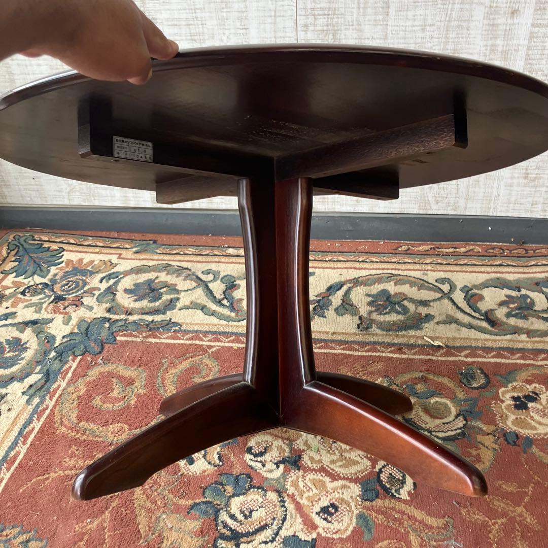 ヴィンテージ カリモク家具 木製 ラウンドテーブル サイドテーブル 円卓 円型