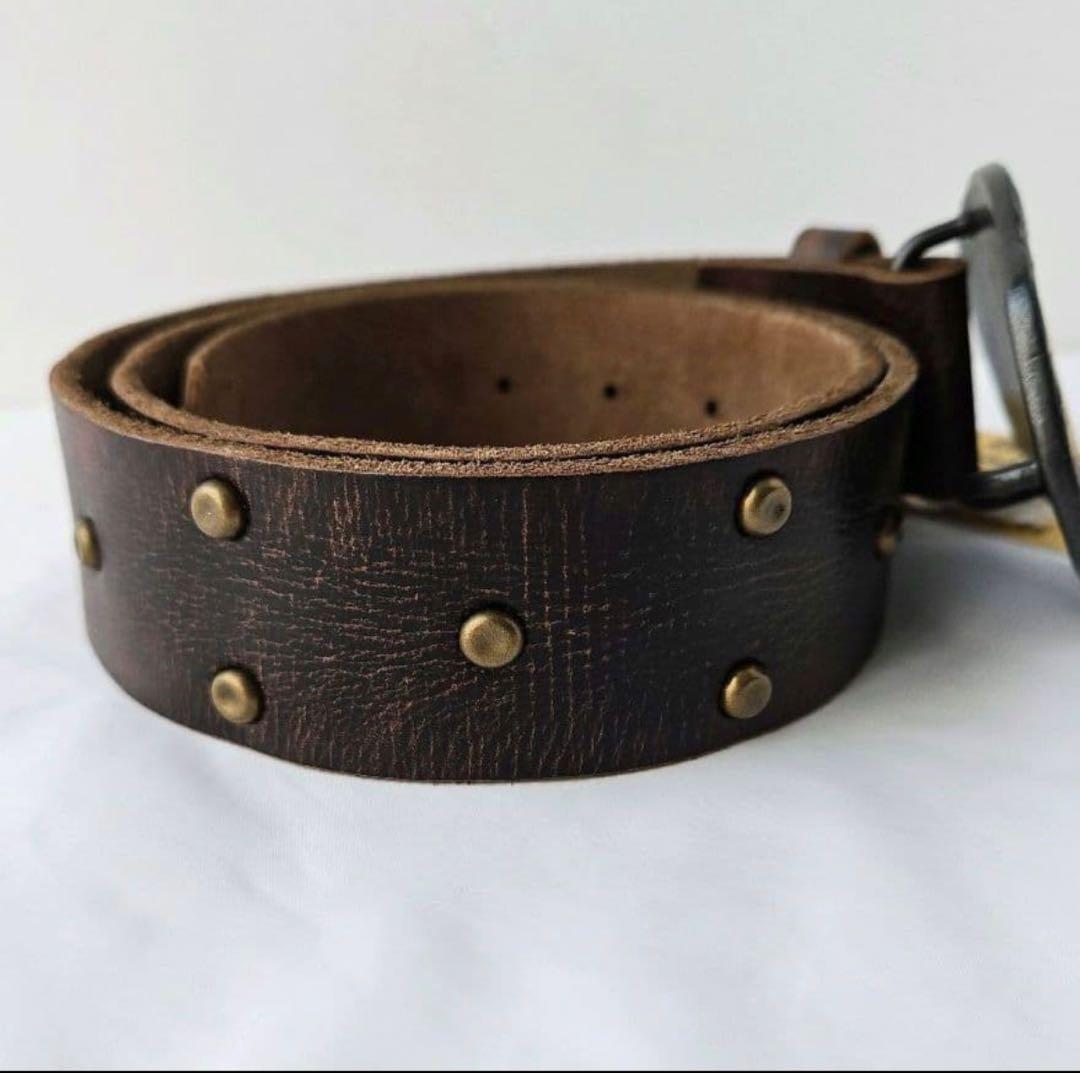 【新品】DOUBLE RL RRL ラルフローレン ロゴ レザーベルト