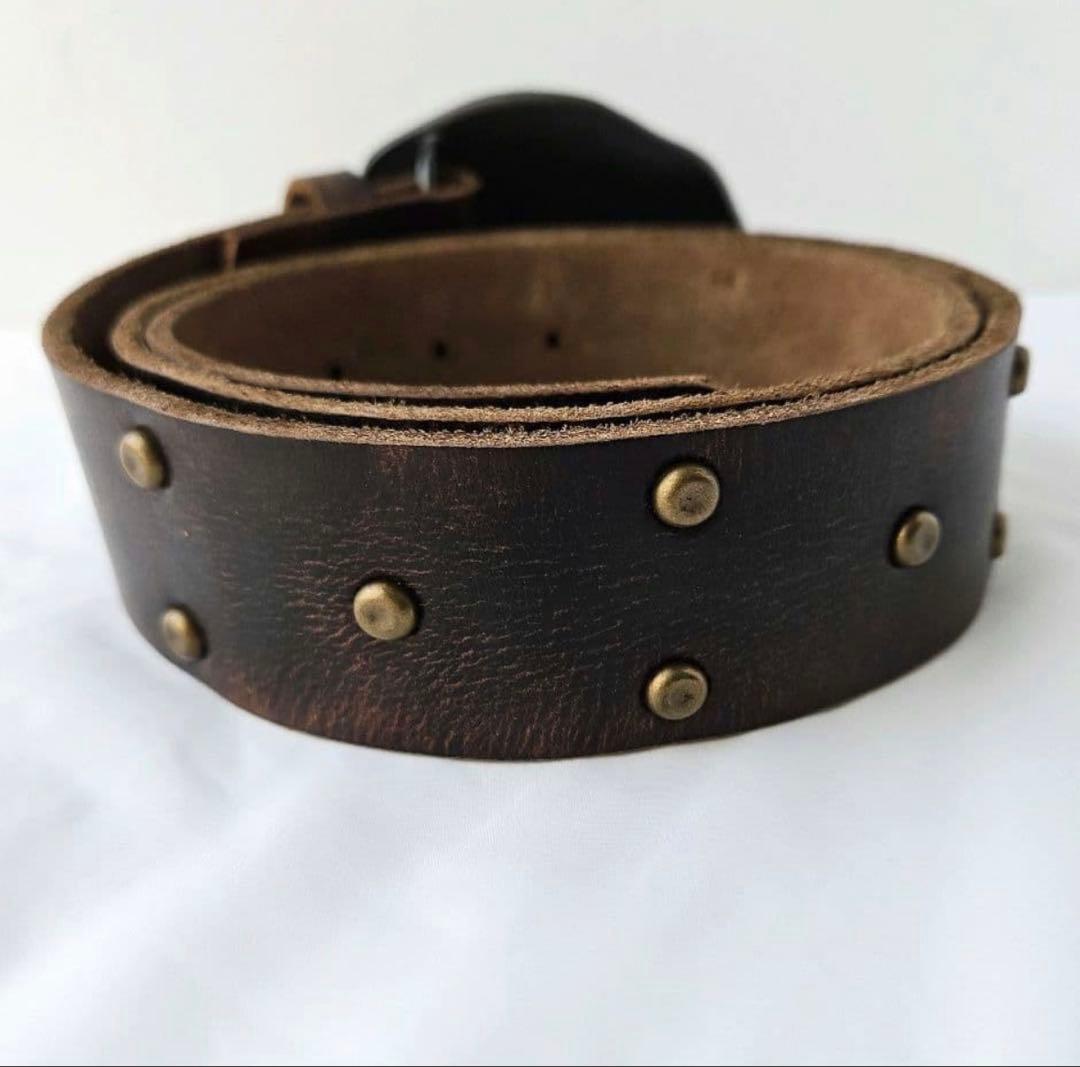 【新品】DOUBLE RL RRL ラルフローレン ロゴ レザーベルト