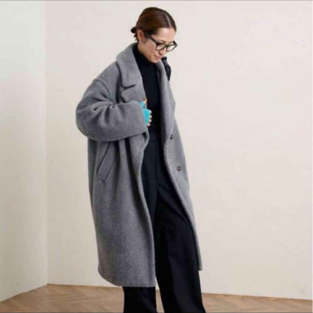 極美品 FRAMeWORK WOOLブレンドボアコート36 大きめM相当