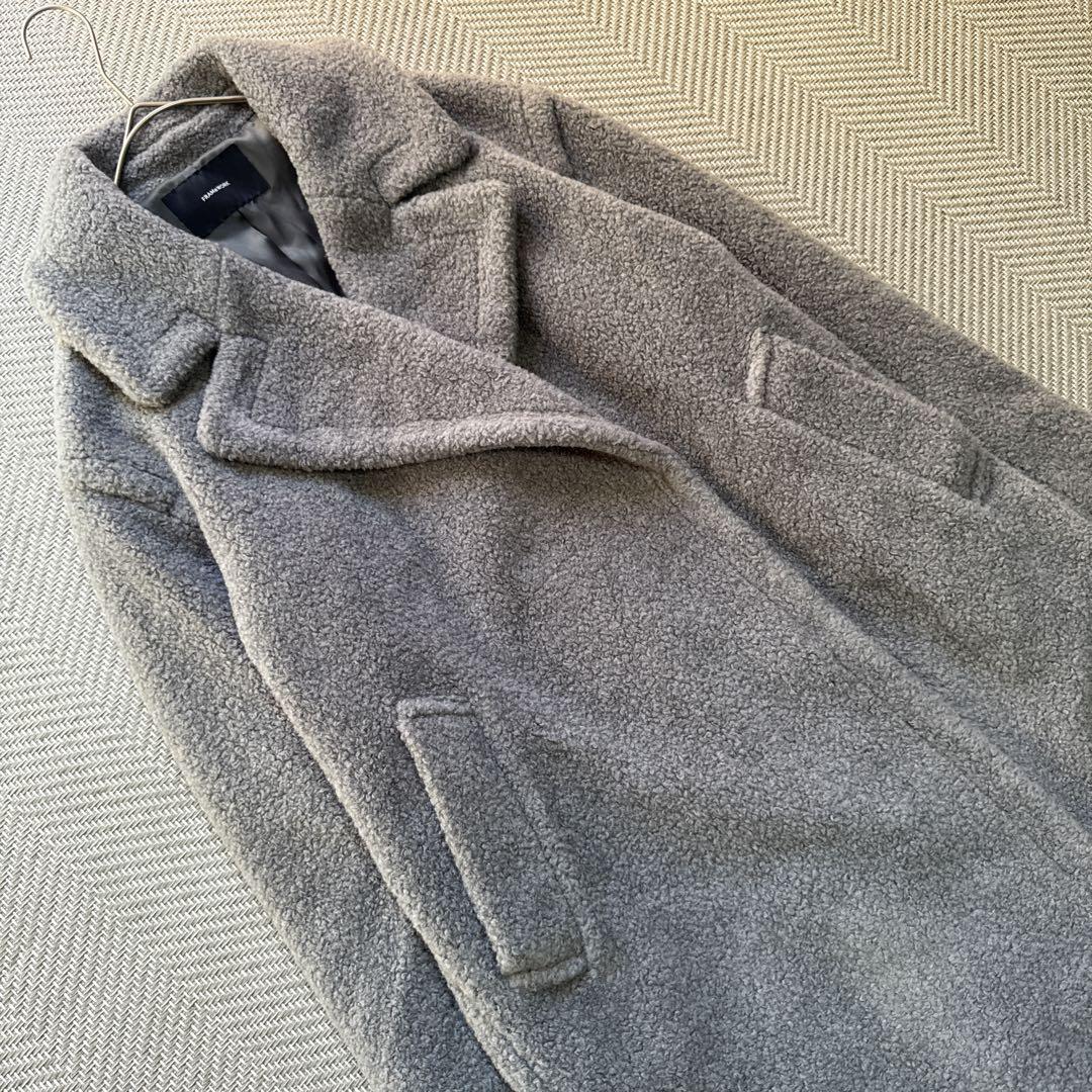 極美品 FRAMeWORK WOOLブレンドボアコート36 大きめM相当