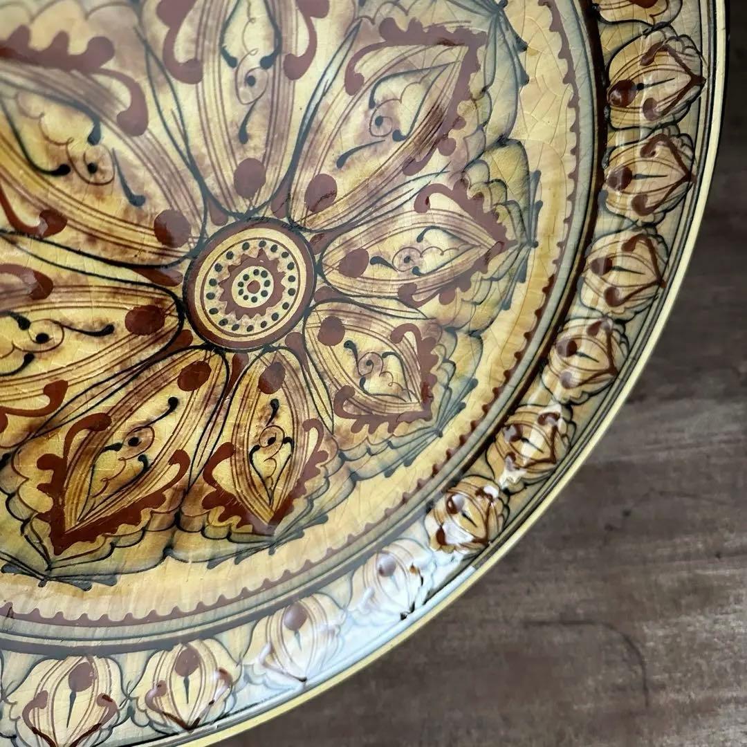 希少　ソビエト陶器　アラベスク模様　大皿　ロシア　焼き物　工芸品　陶磁器　B