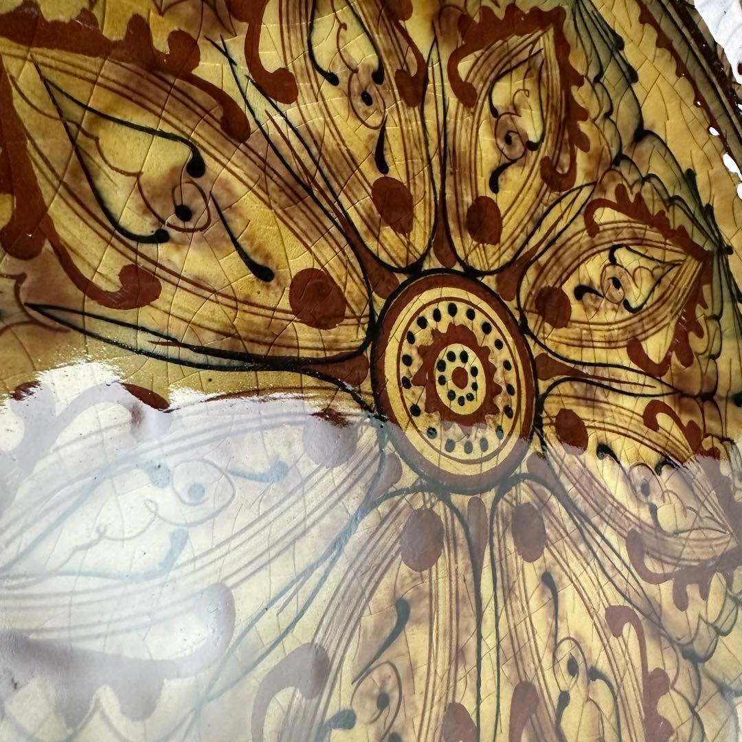 希少　ソビエト陶器　アラベスク模様　大皿　ロシア　焼き物　工芸品　陶磁器　B