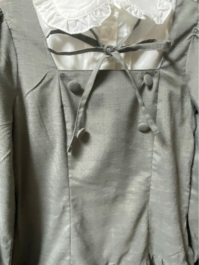 Pal elfy パルエルフィー クラシカルシャツレイヤードワンピース グレー