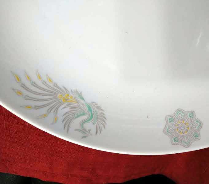 ♥特大皿・楕円中皿・豪華 中華用 ♥ヴィンテージ 希少な山三陶苑・鳳凰6皿