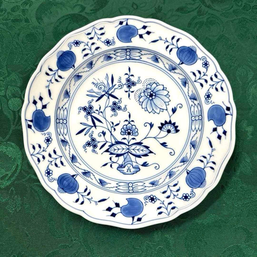 ★マイセン★ブルーオニオン★プレート25㎝★新品未使用★一級品★