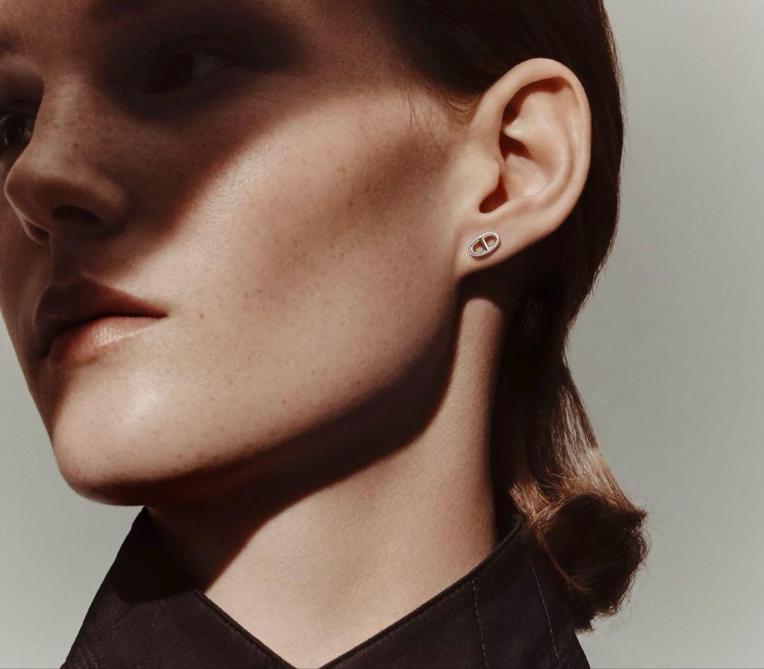 新品未使用　HERMES エルメス　シェーヌダンクル ピアスTPM　925