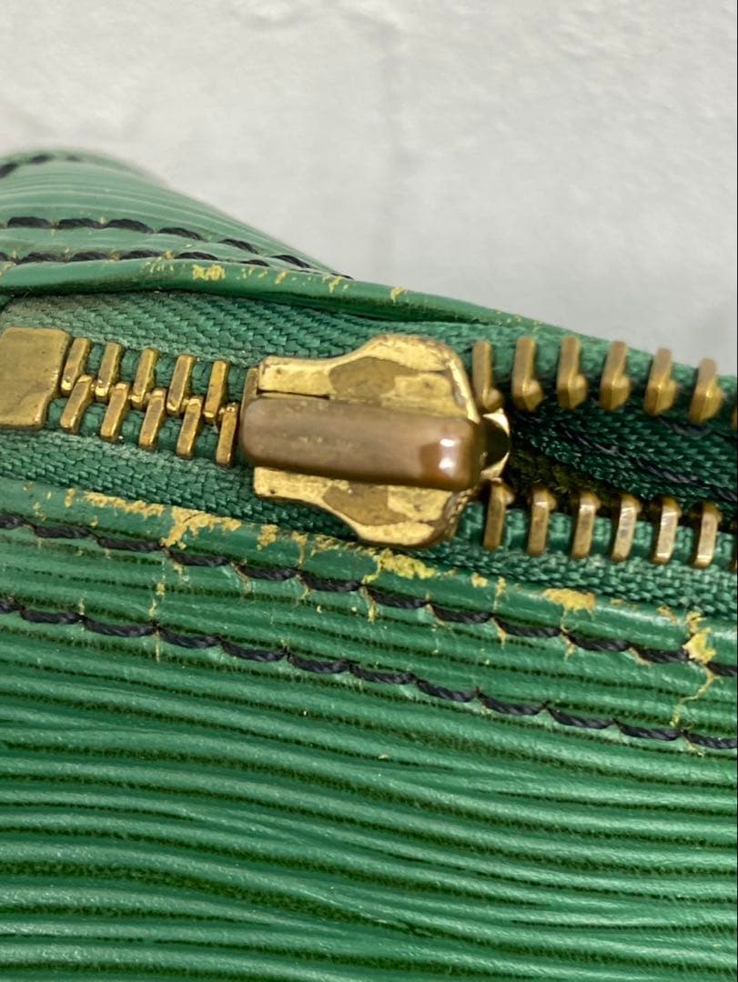 グリーン エピレザー ボストンバッグ