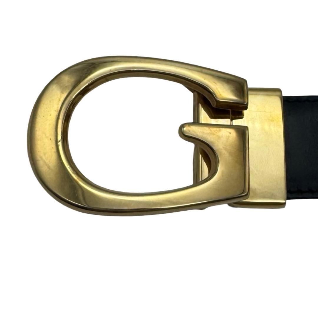 GUCCI グッチ Gバックル レザー ベルト ブラック メンズ レディース