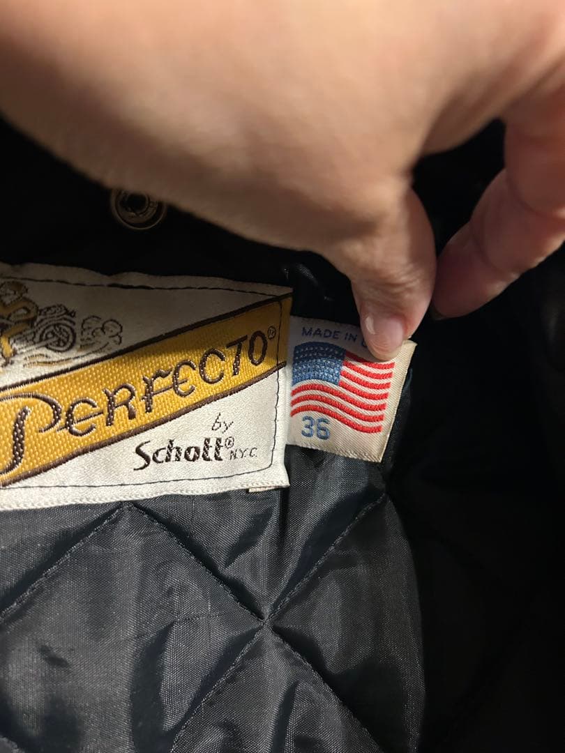 ヴィンテージ618 Schott Perfectoバイカータグ　36