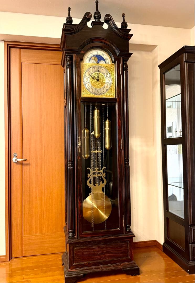 ドイツ Urgos 本紫檀 最高級ホールクロック ムーンフェイズ