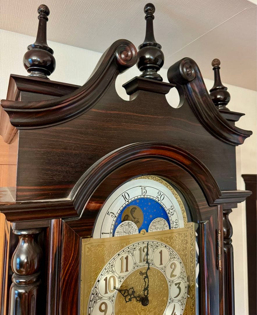 ドイツ Urgos 本紫檀 最高級ホールクロック ムーンフェイズ