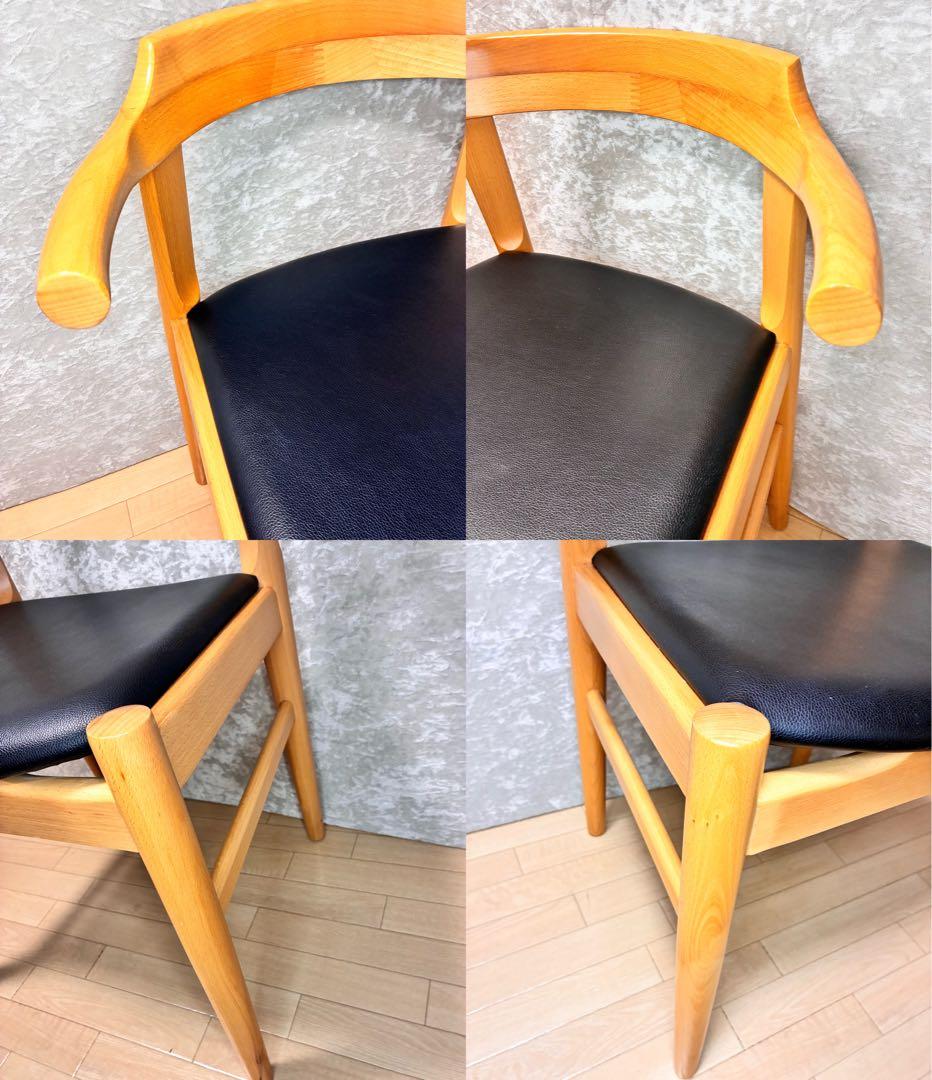 ハンス・J・ウェグナー PP58 アームチェアリプロダクト品 ナチュラル 2脚