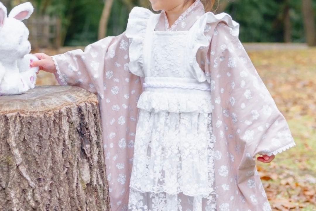 でんでんページ(フラワーブーケのチュールエプロン)×2