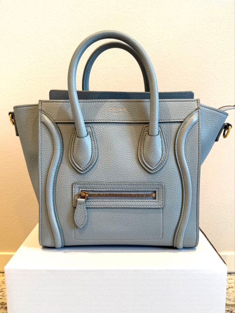 【artk】CELINE セリーヌ ラゲージ ナノ ライトブルー