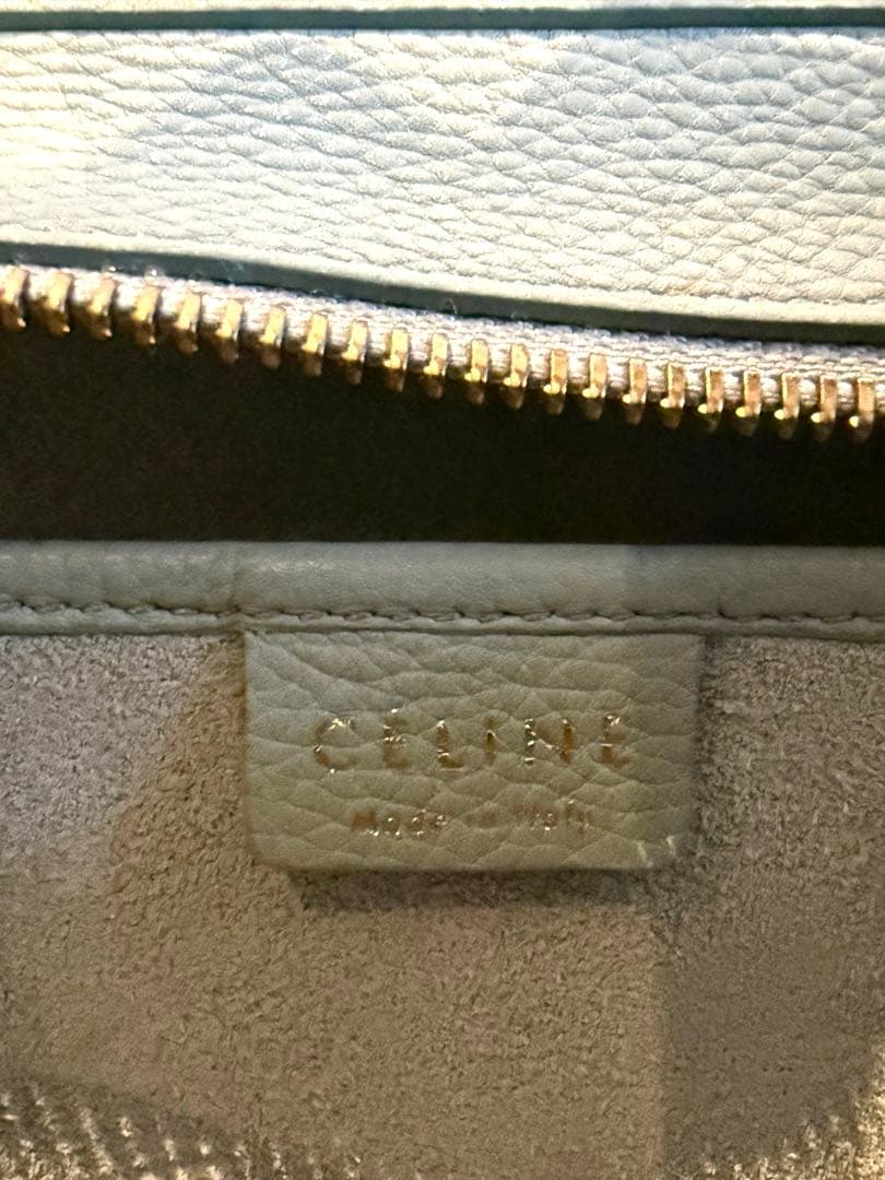 【artk】CELINE セリーヌ ラゲージ ナノ ライトブルー