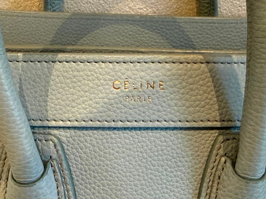 【artk】CELINE セリーヌ ラゲージ ナノ ライトブルー