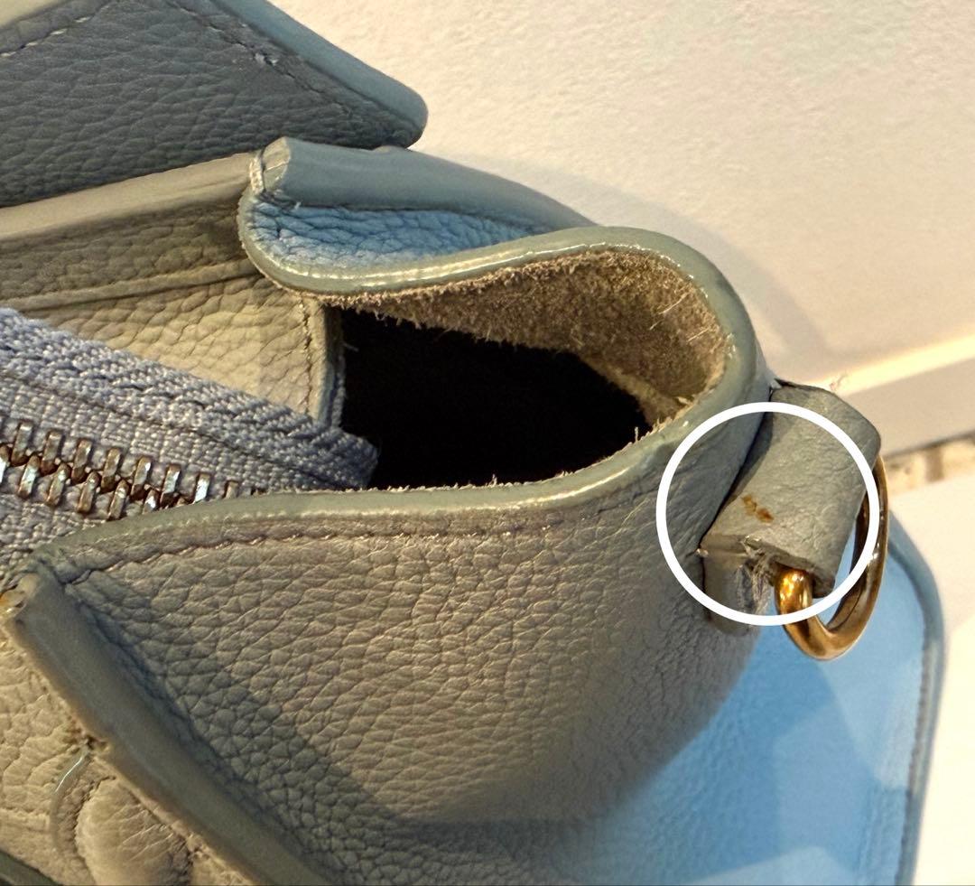 【artk】CELINE セリーヌ ラゲージ ナノ ライトブルー