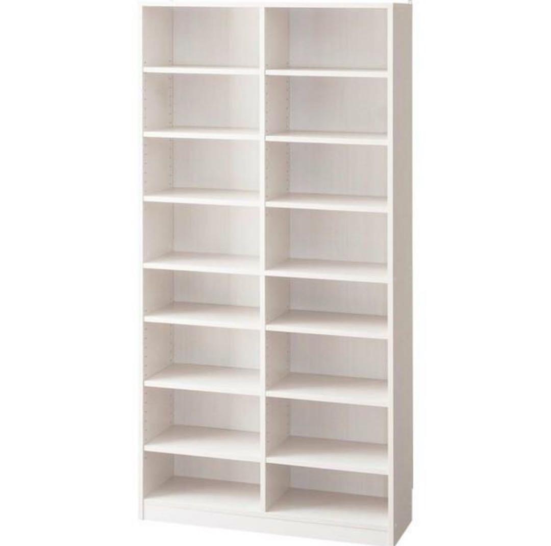 本棚　カラーボックス　薄型　コミックラック　木製　大容量　オフホワイト