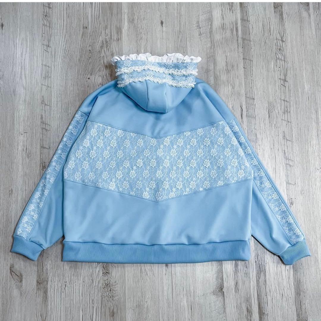 フリルレースジャージパーカー【satoi】