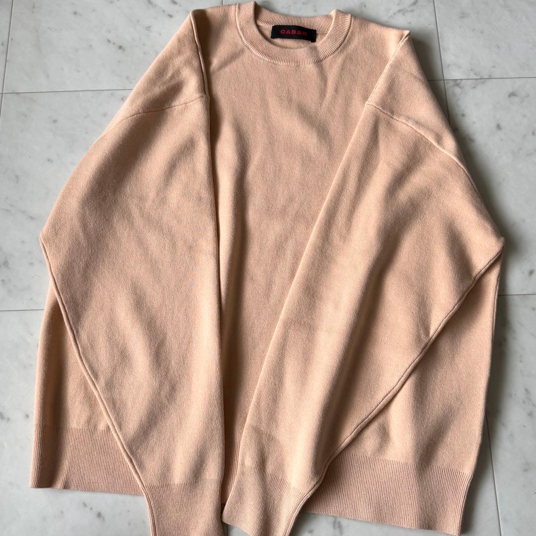 極美品キャバン CABaN トゥモローランド コットンカシミヤクルーネックニット