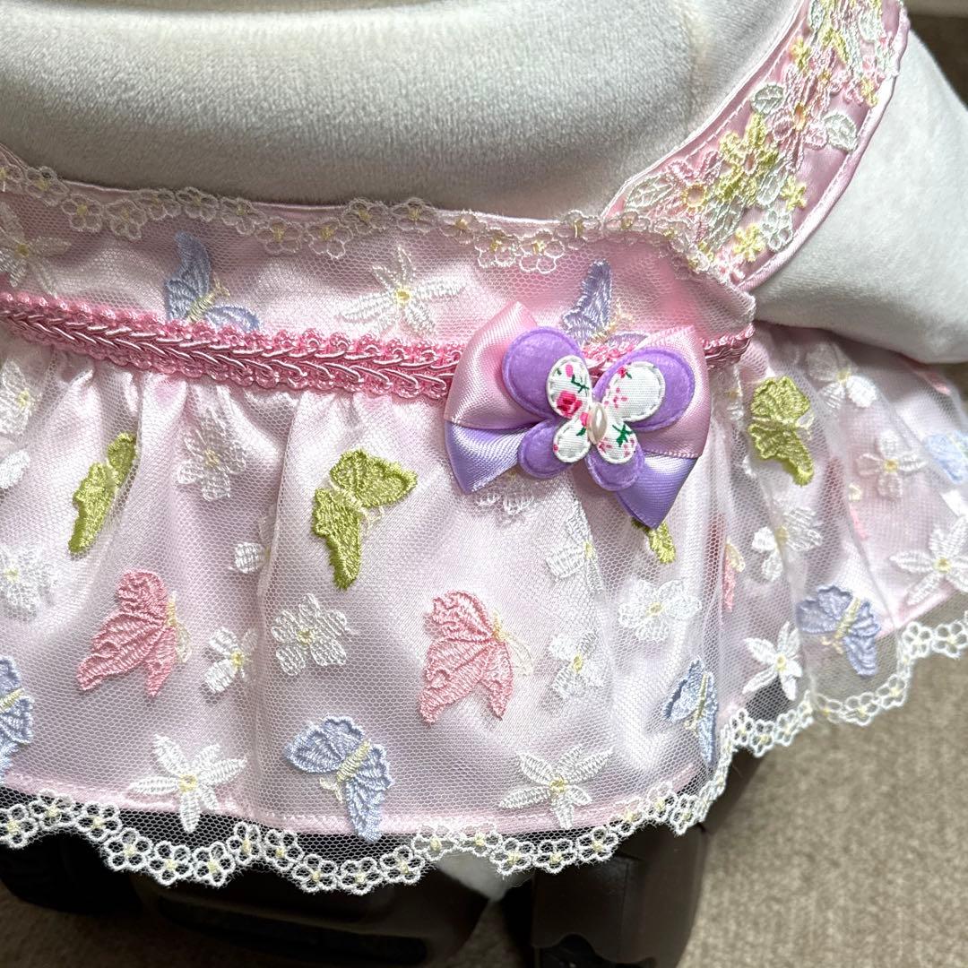 ラボット LOVOT 服 蝶々＆ホワイトフラワードレスワンピース 2着セット売り