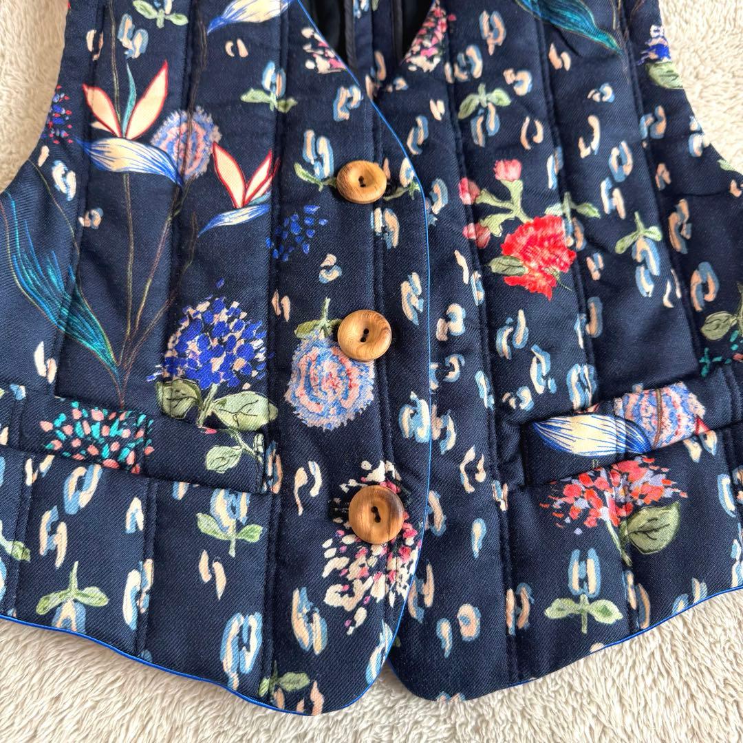 ロンハーマン別注 forte_forte キルティング ジレ ベスト ボタニカル