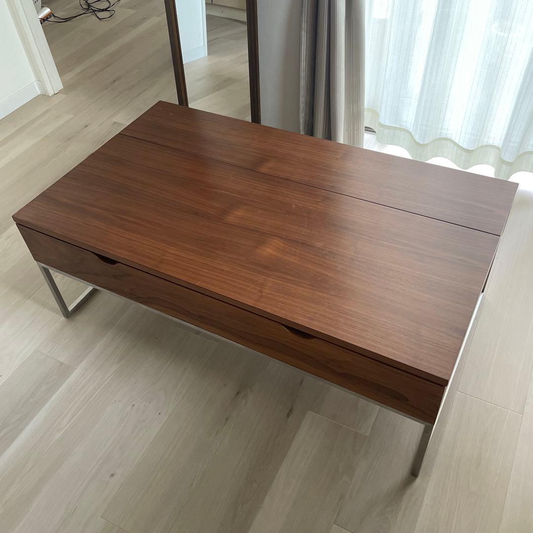 昇降式コーヒーテーブル ウォールナット リモートワークsongdream