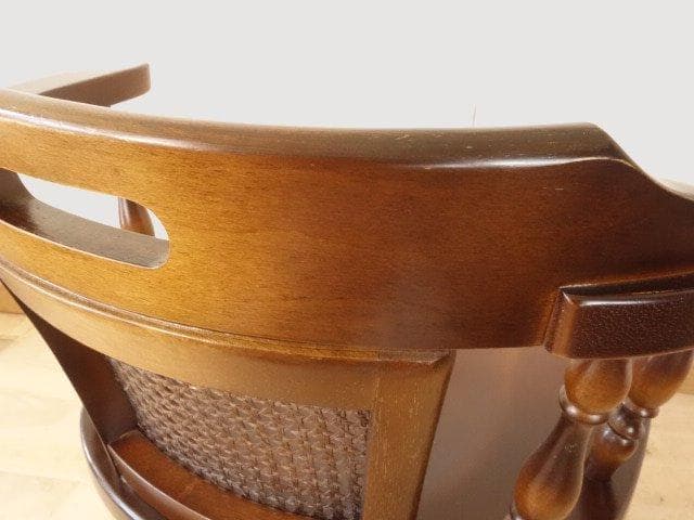 飛騨産業　キツツキ　穂高　アームチェアー②　イス　 木製　再塗装済ＵＳＥＤ