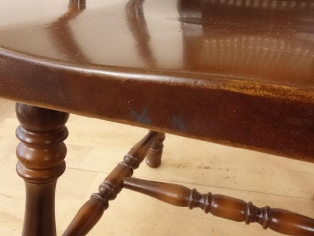 飛騨産業　キツツキ　穂高　アームチェアー②　イス　 木製　再塗装済ＵＳＥＤ