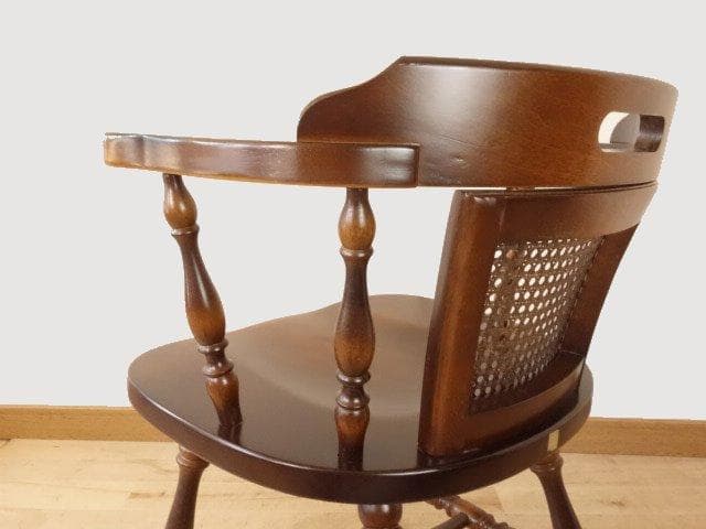 飛騨産業　キツツキ　穂高　アームチェアー②　イス　 木製　再塗装済ＵＳＥＤ