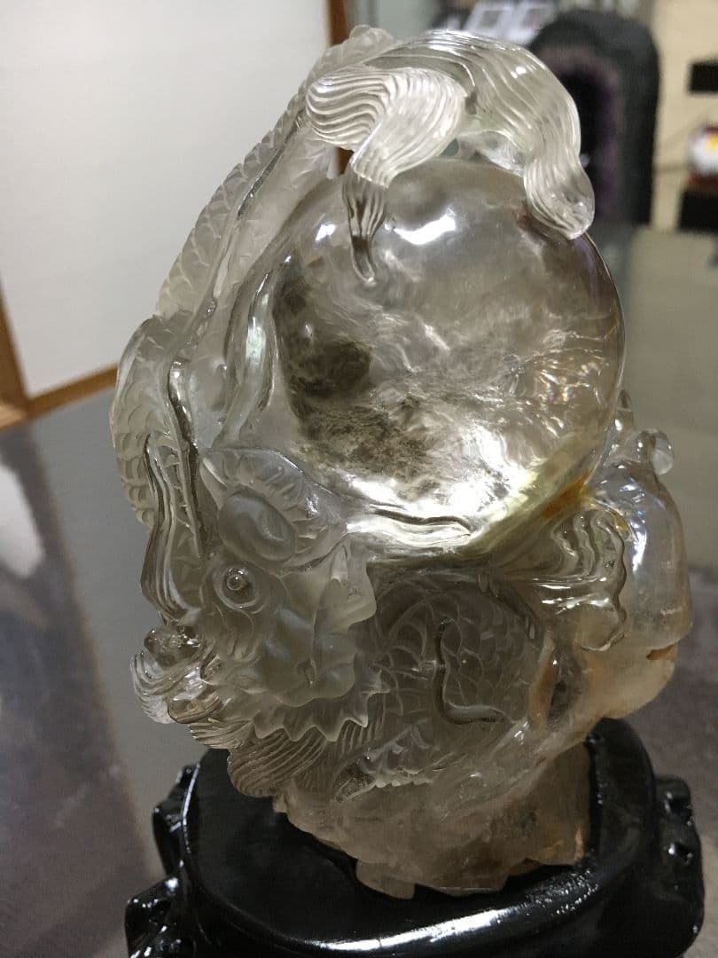 期間限定値下げ!天然水晶龍の彫刻