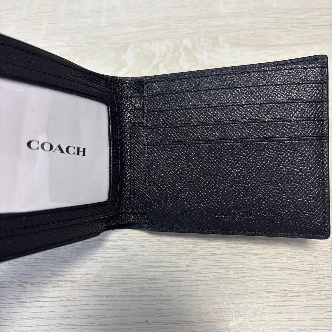 COACH 二つ折り財布 ブラック