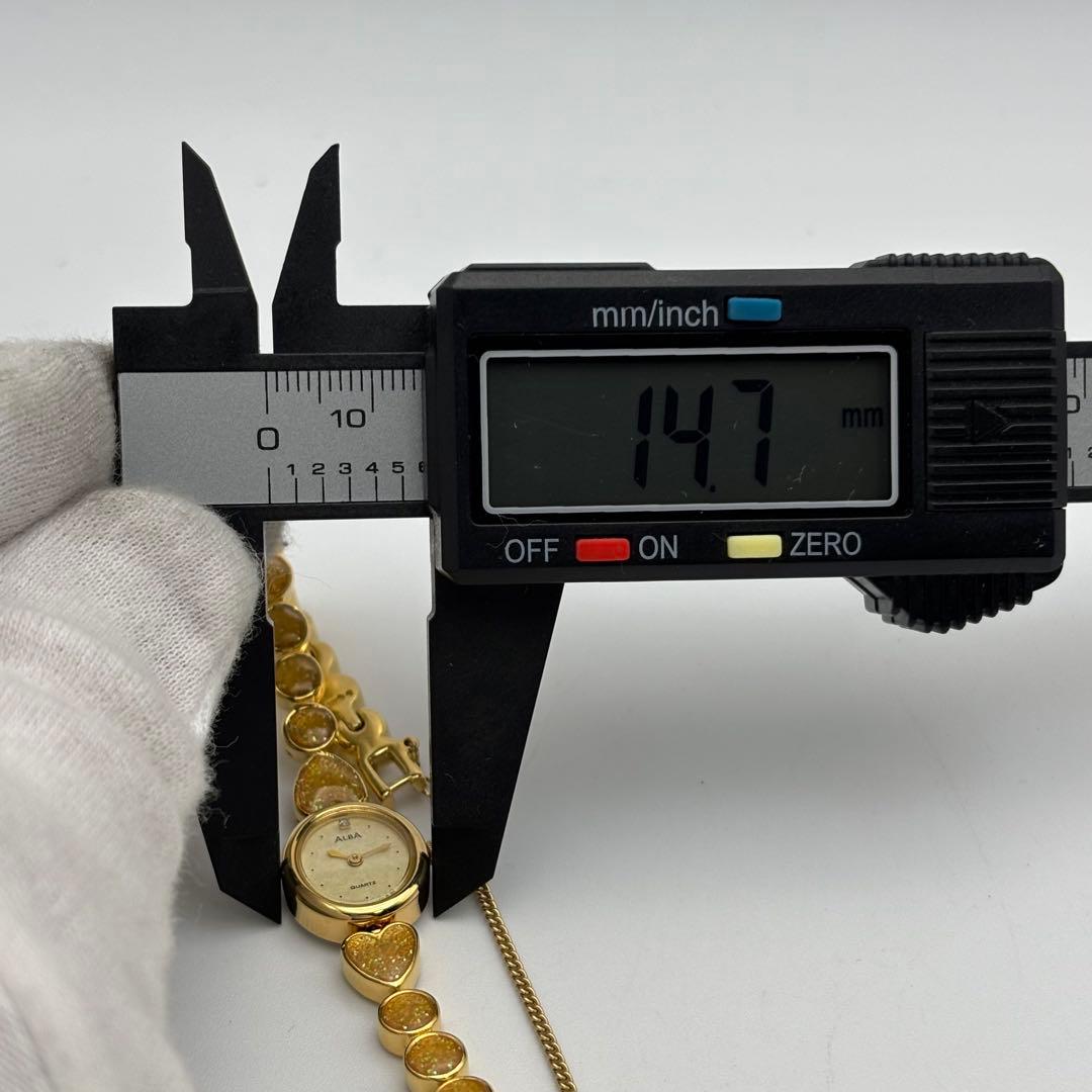 レア✨SEIKO ALBA 腕時計 1Pダイヤ ゴールド レディース ブレス