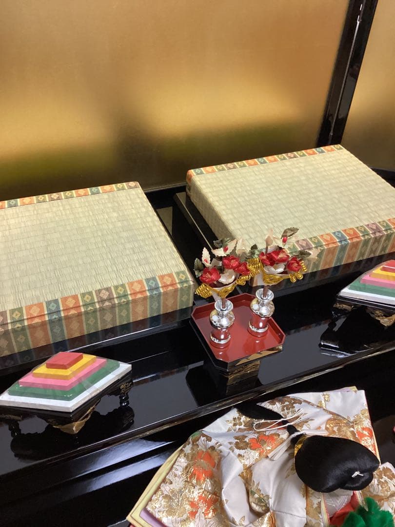 雛人形セット　裂地西陣織 賀美雛　三段飾り②