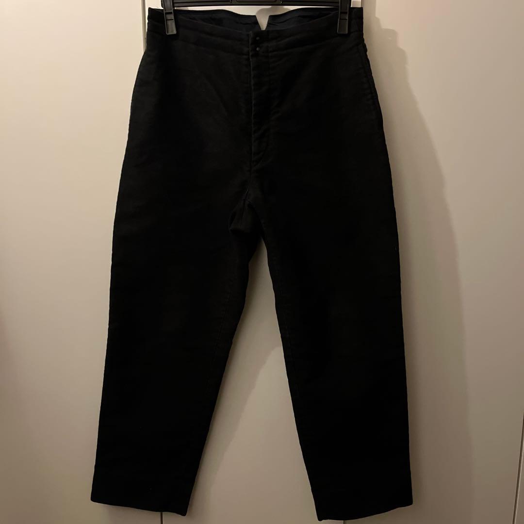 COMOLIモールスキンバックストラップパンツ/黒/サイズ1