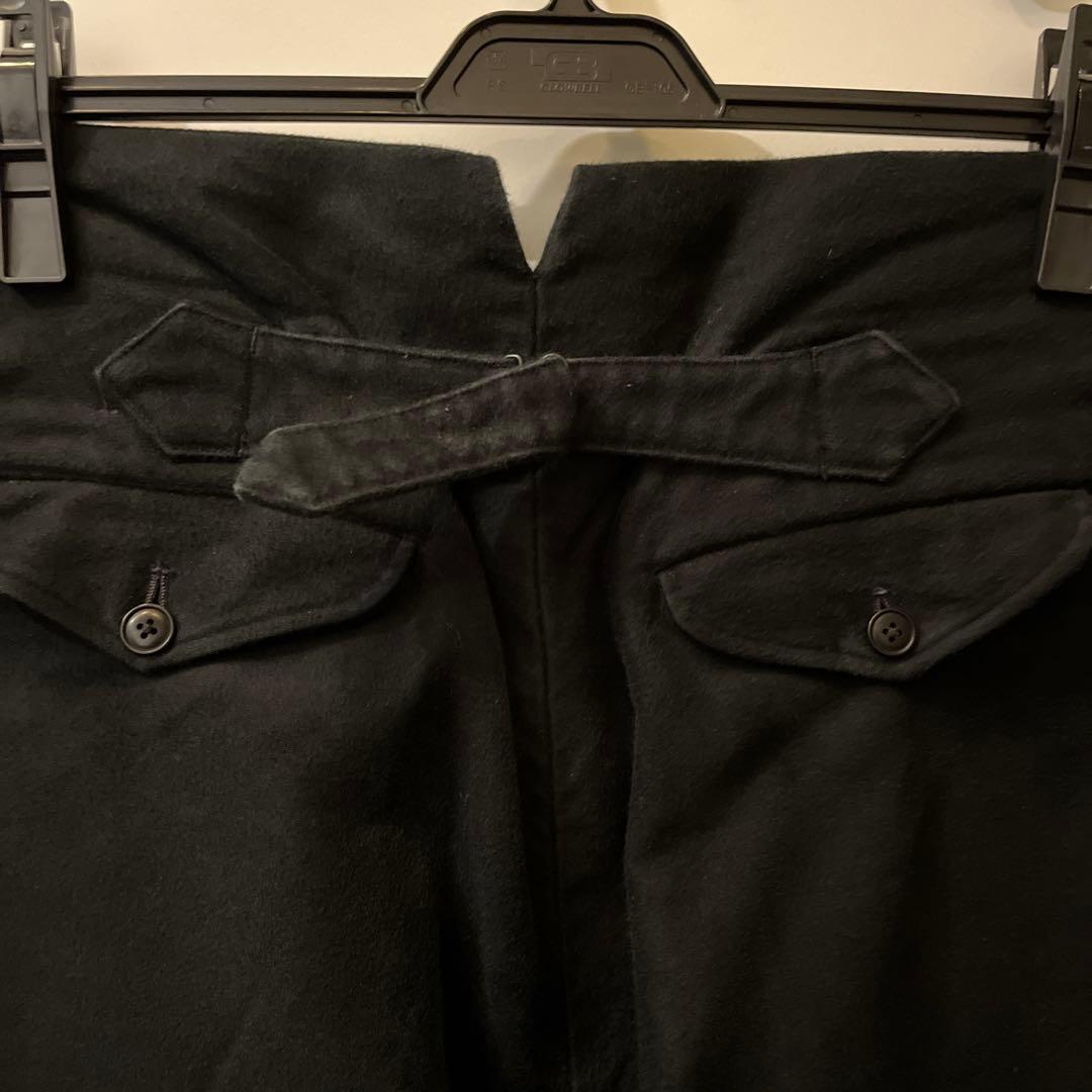 COMOLIモールスキンバックストラップパンツ/黒/サイズ1