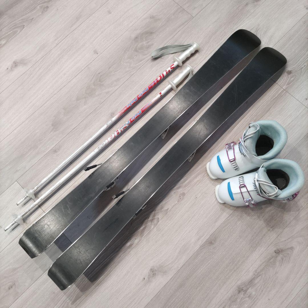 【子供用】スキー板110cm 靴20cm ストック85cmセット