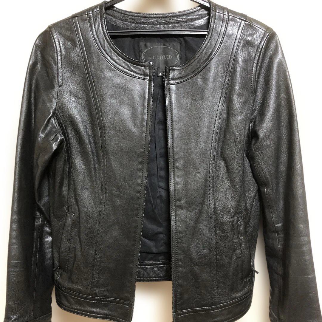 美品　UNTITLED ブラック　レザージャケット サイズ4