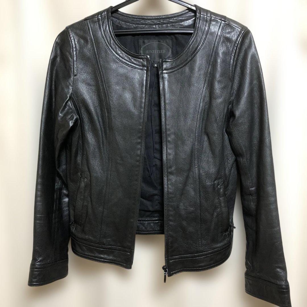 美品　UNTITLED ブラック　レザージャケット サイズ4