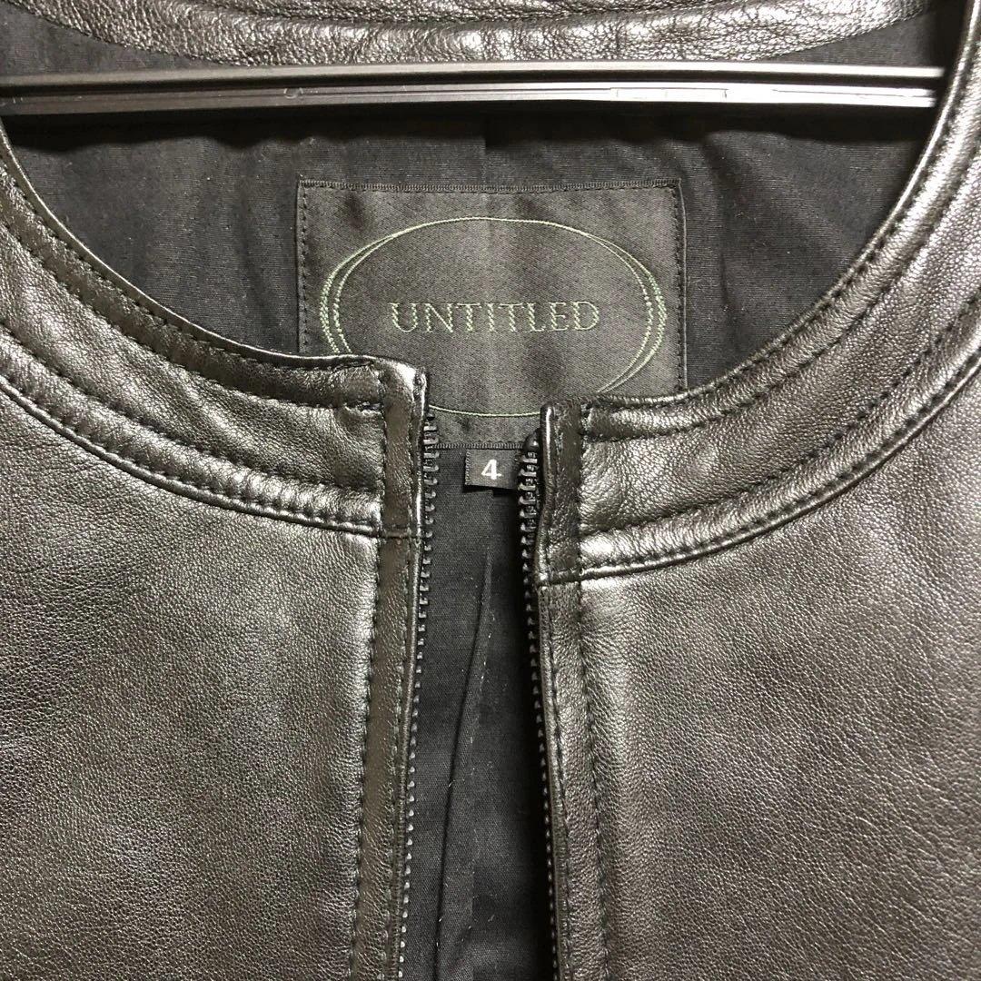 美品　UNTITLED ブラック　レザージャケット サイズ4