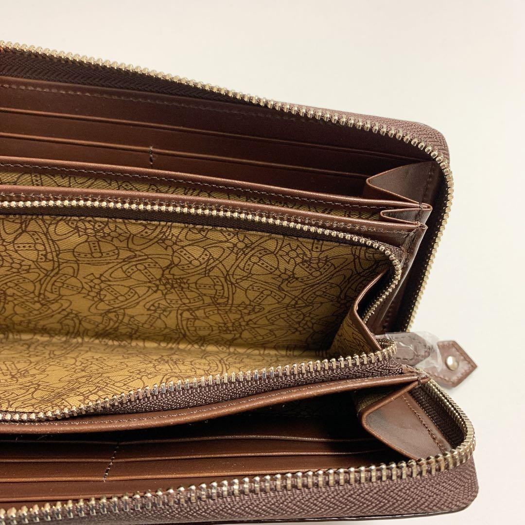 【新品】ヴィヴィアンウエストウッド ラウンドファスナー長財布 スマート　ブラウン