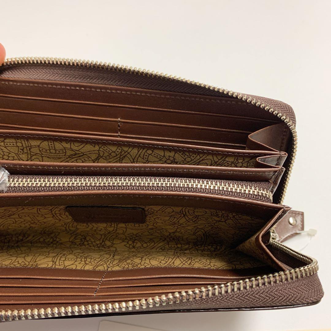 【新品】ヴィヴィアンウエストウッド ラウンドファスナー長財布 スマート　ブラウン