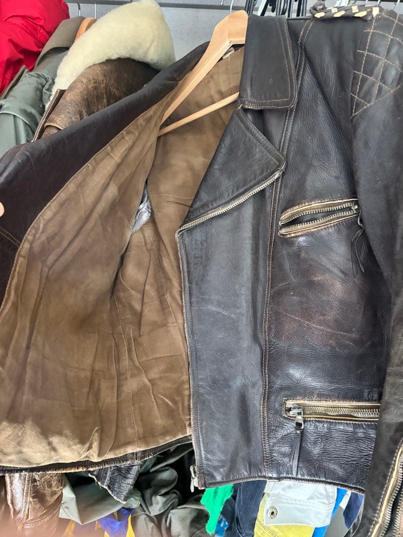 茶レザー　ジャケット　60s〜70s