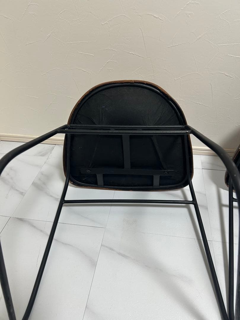 本革スツール レザースツール　アイアンレッグ