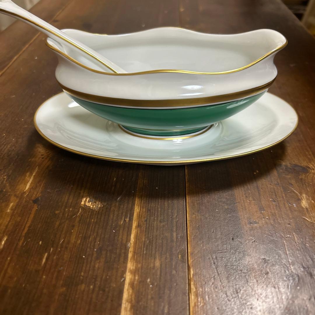 希少　レア　リチャードジノリ　インペログリーン　ソースボード　レードル付き