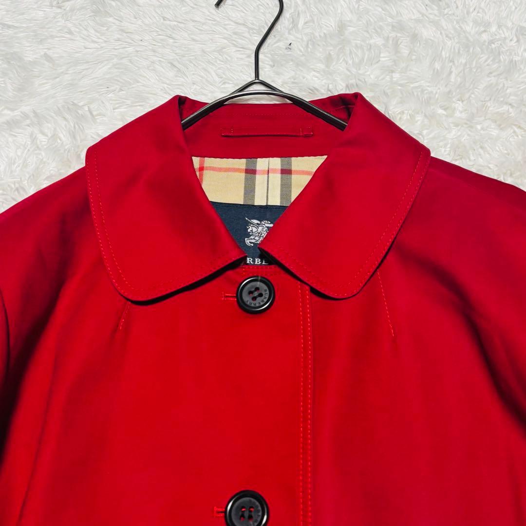 希少 バーバリーロンドン ノバチェック Aライン ミドル ステンカラーコート