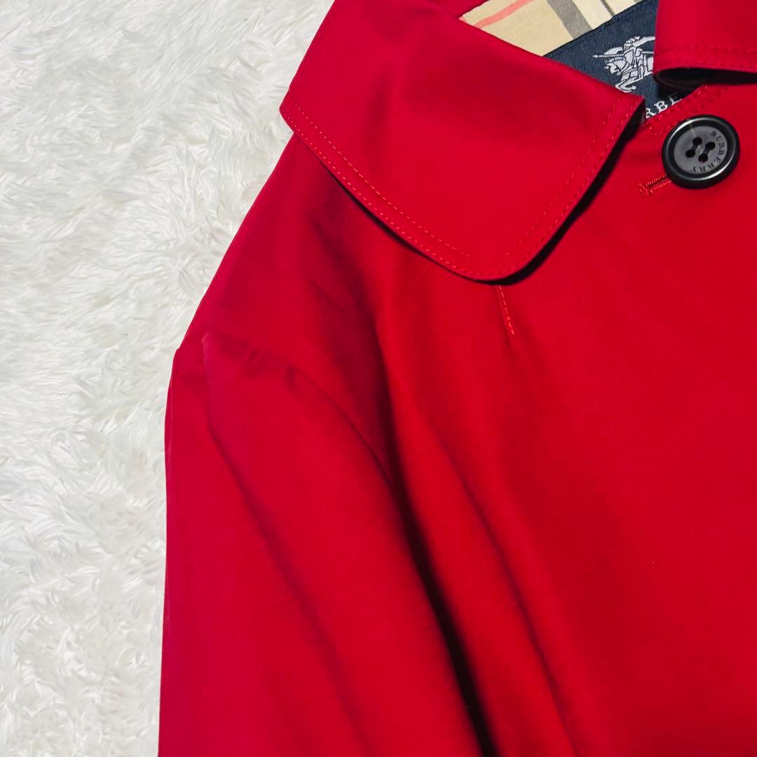 希少 バーバリーロンドン ノバチェック Aライン ミドル ステンカラーコート