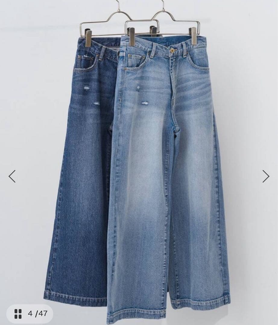 【美品】Spick and Span 5 1/2 BAGGY DENIM