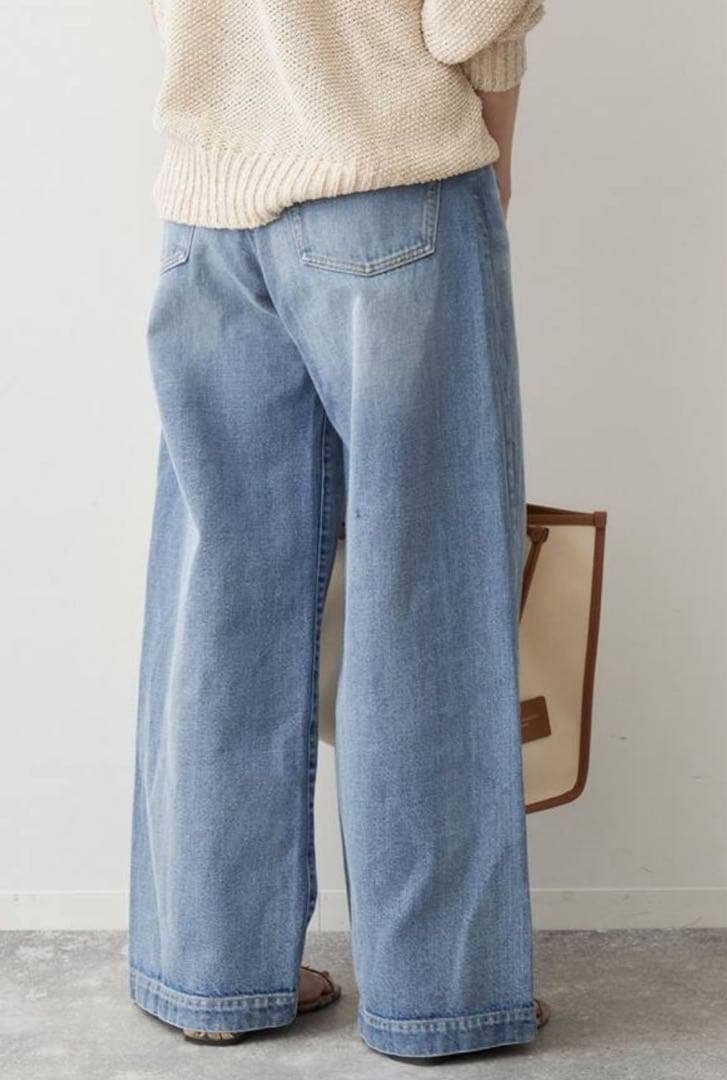 【美品】Spick and Span 5 1/2 BAGGY DENIM